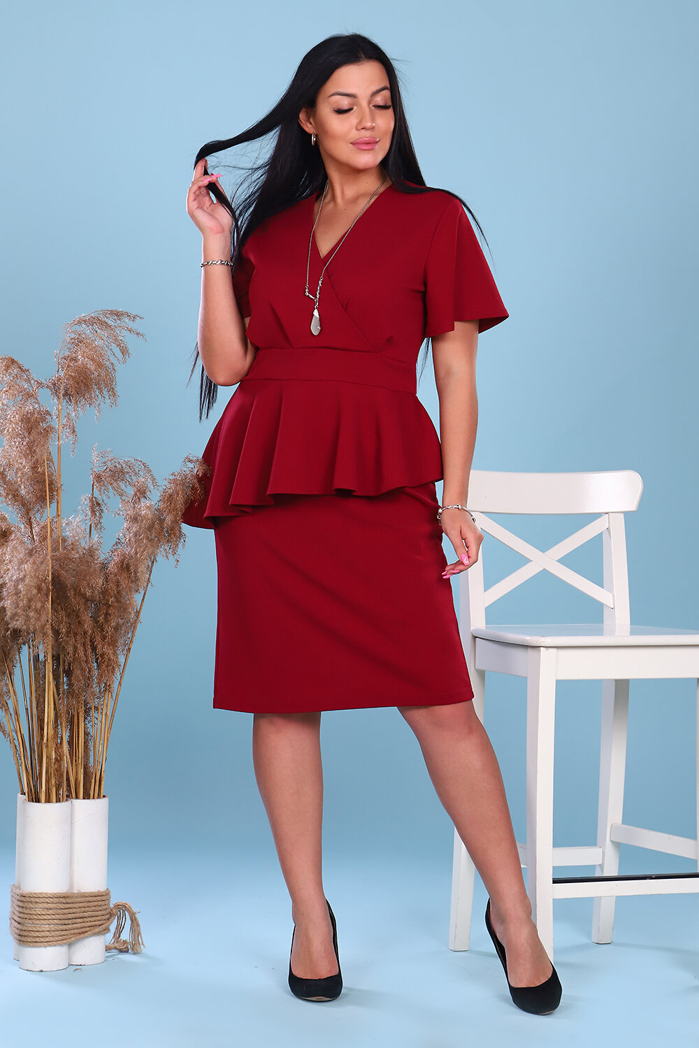 Натали Платье 421267 47027 винный