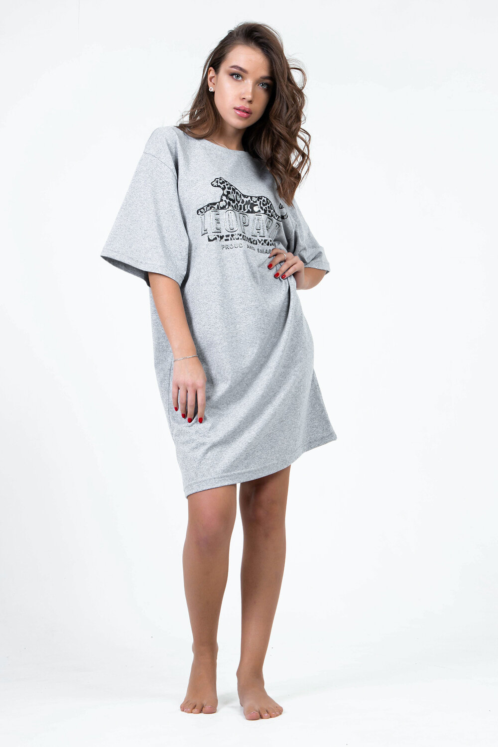 Натали Туника 421315 21526 серый меланж