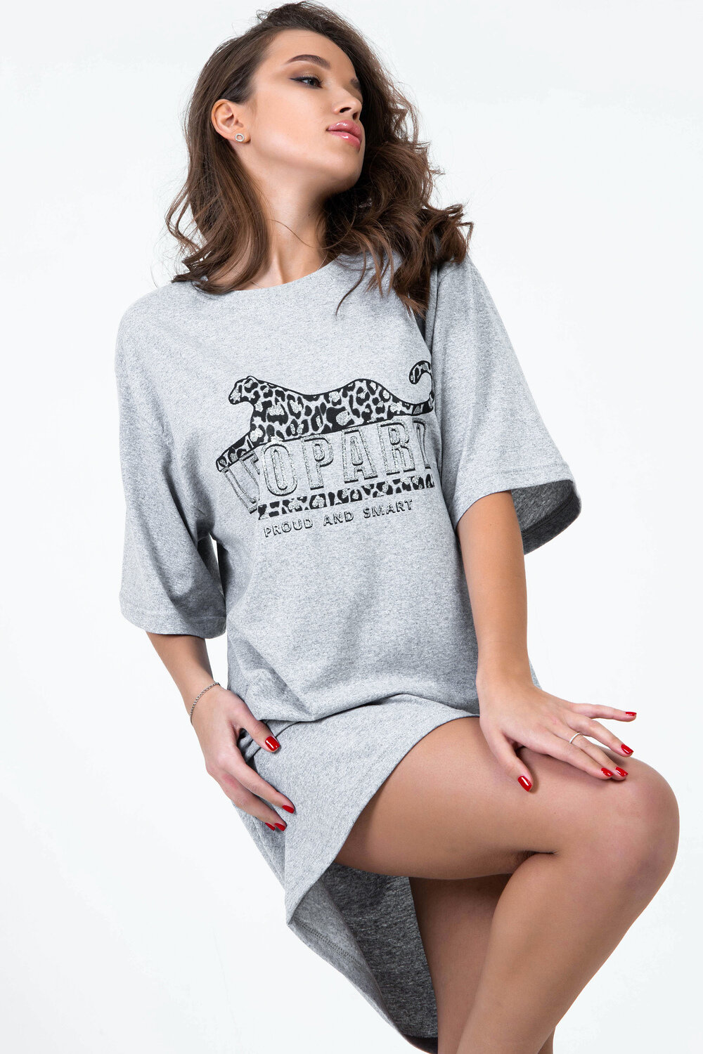 Натали Туника 421315 21526 серый меланж