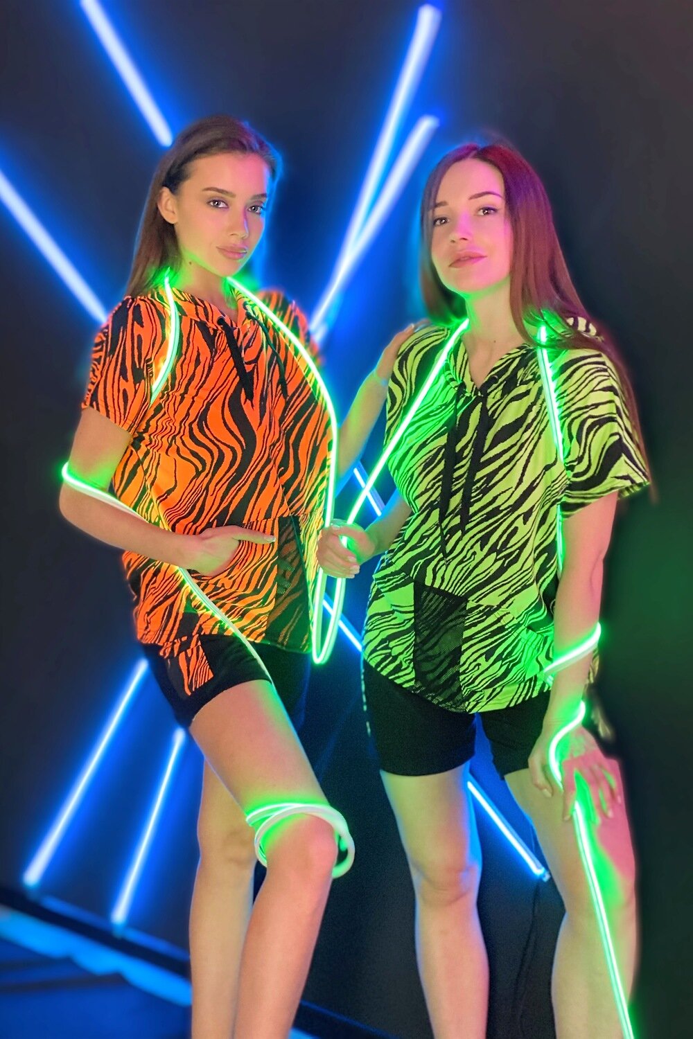 Натали Шорты 421573 8071 черный+салатовый