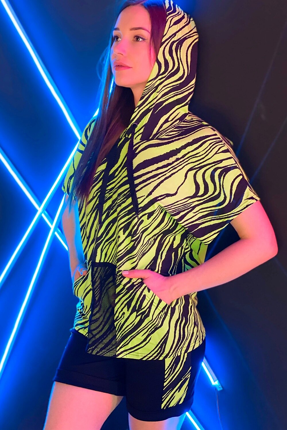 Натали Шорты 421573 8071 черный+салатовый