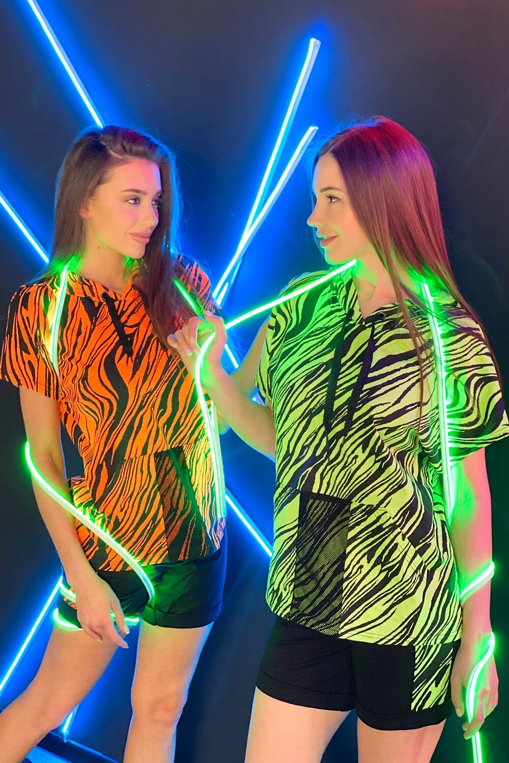 Натали Шорты 421573 8071 черный+салатовый