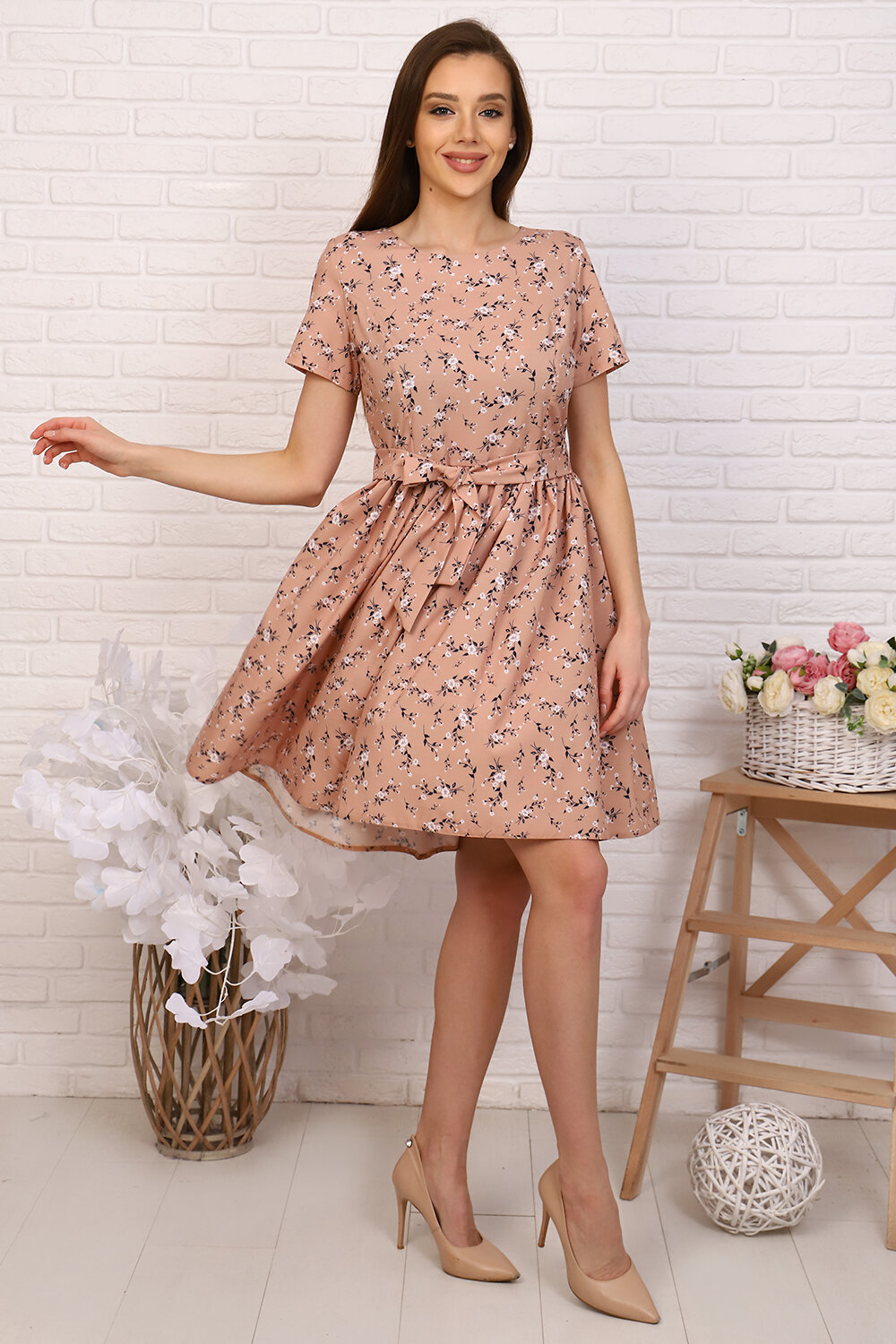 Натали Платье 421750 20617 бежевый