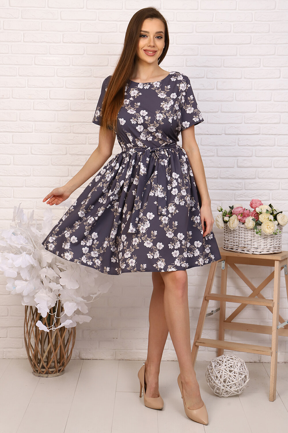 Натали Платье 421751 20617 серый