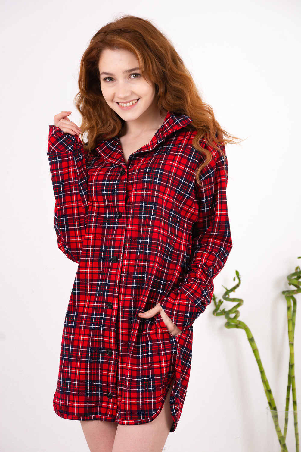 Натали Туника 421766 Туника Ригель красная клетка