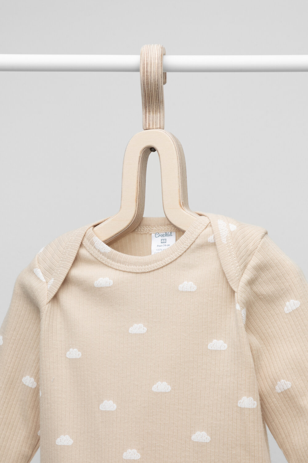 CROCKID Полукомбинезон 424345 К 6506 бежевый, облачка