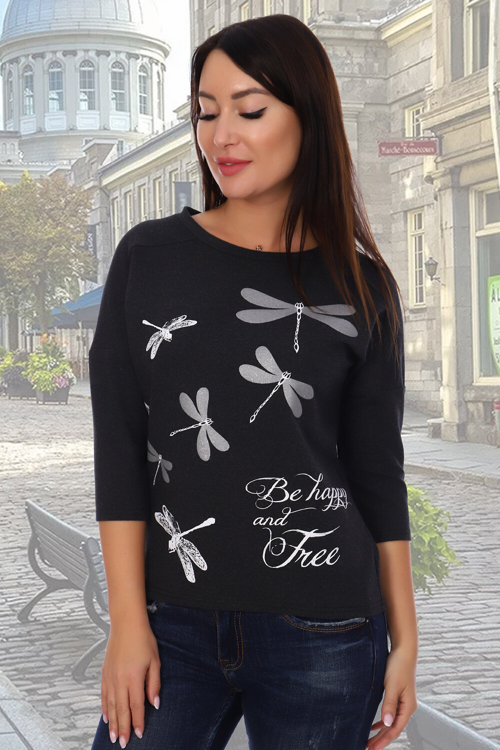 Натали Джемпер 424405 Джемпер Оазис антрацит