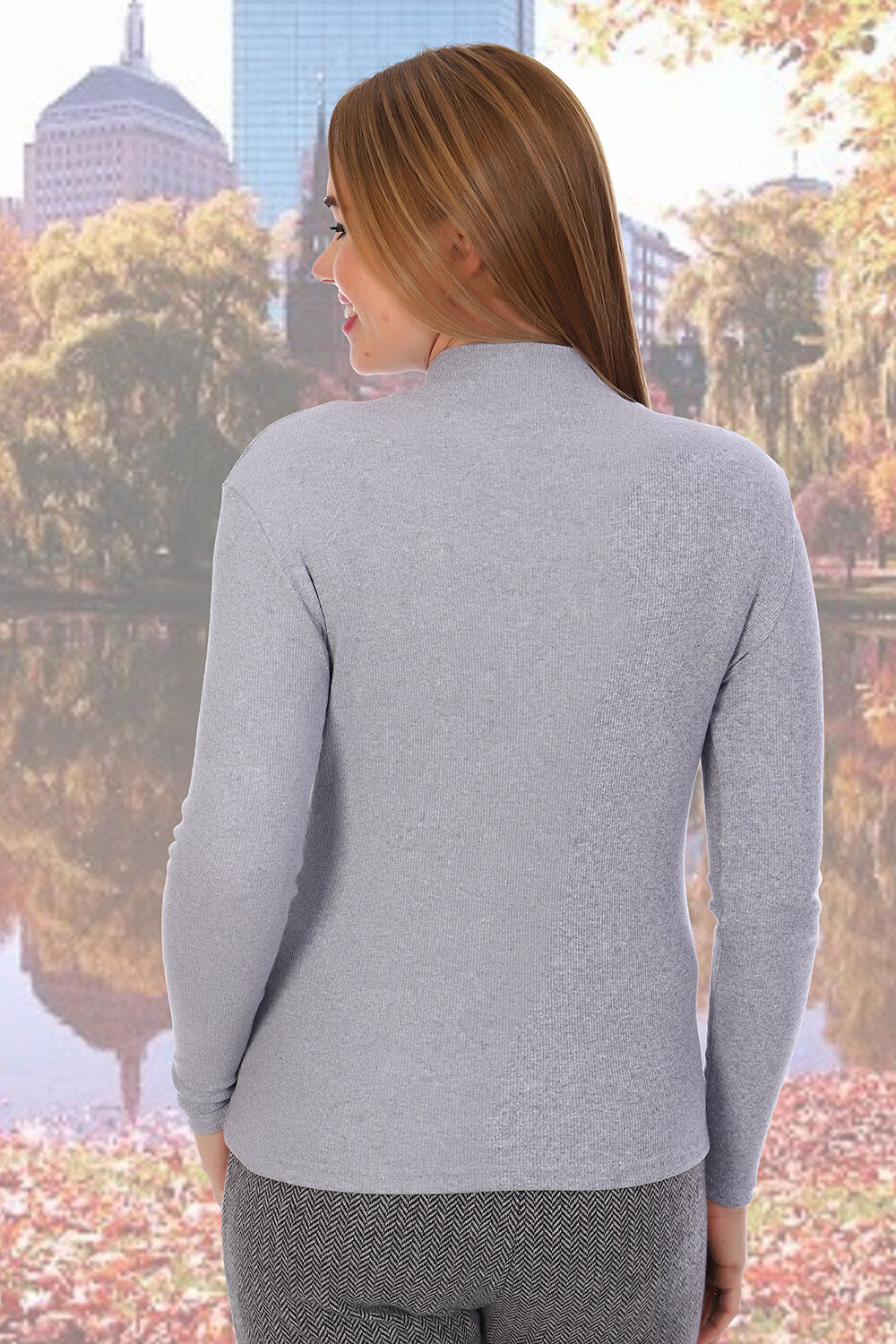 Натали Водолазка 424422 Водолазка Перспектива серый меланж