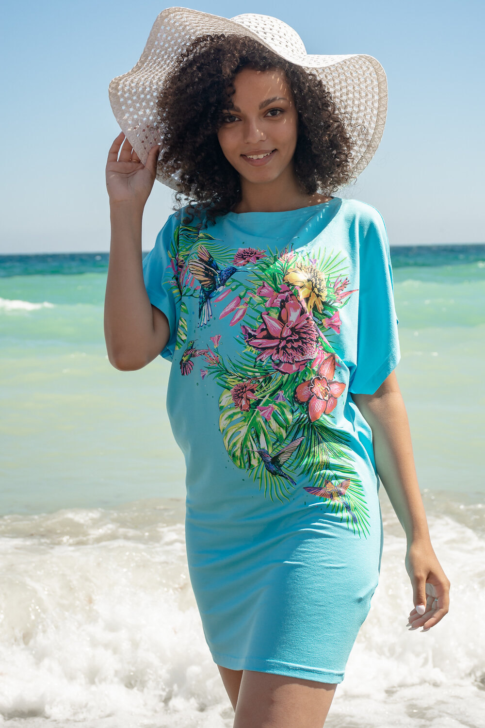 Натали Туника 424535 Туника Манго светлая бирюза