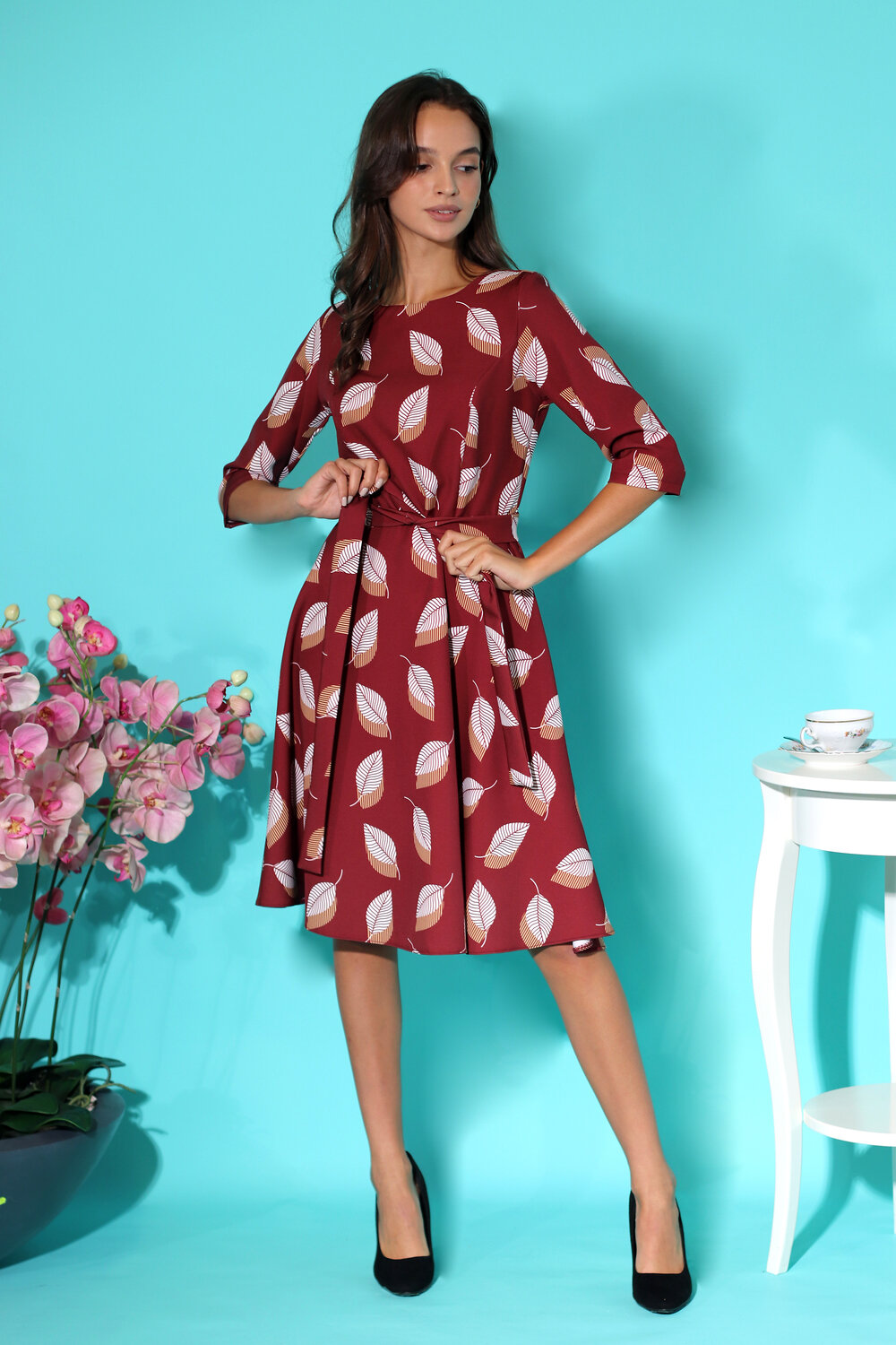 Натали Платье 424594 20612 бордовый