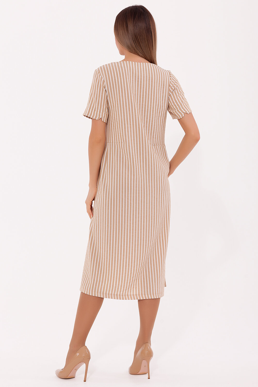 VISERDI Платье 69376 10008-бпл 459670 Бежевый/полоса