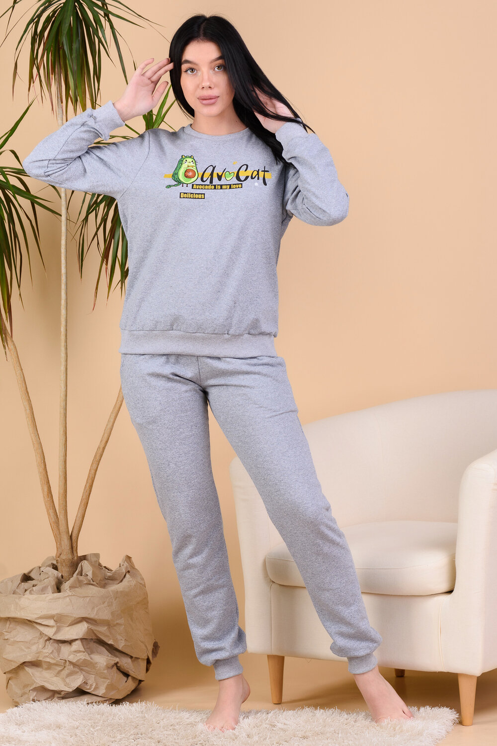 Натали Костюм 426942 Костюм Эбот серый-меланж