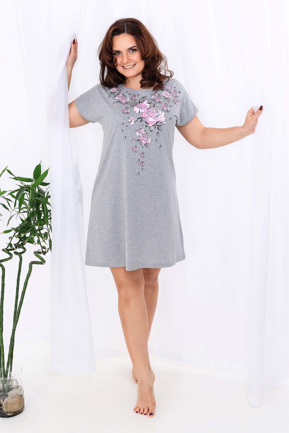 Натали Сорочка 427343 Сорочка Антонина серый