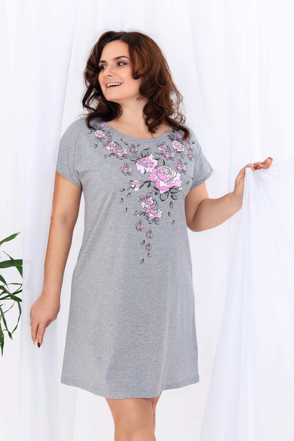 Натали Сорочка 427343 Сорочка Антонина серый