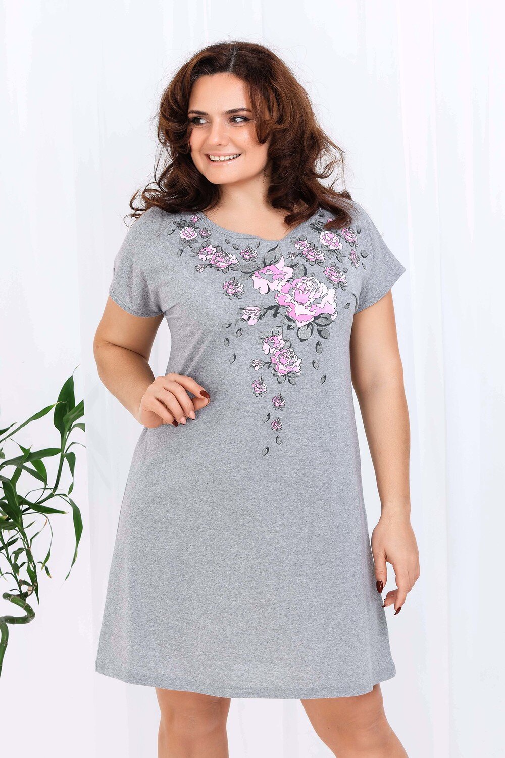 Натали Сорочка 427343 Сорочка Антонина серый