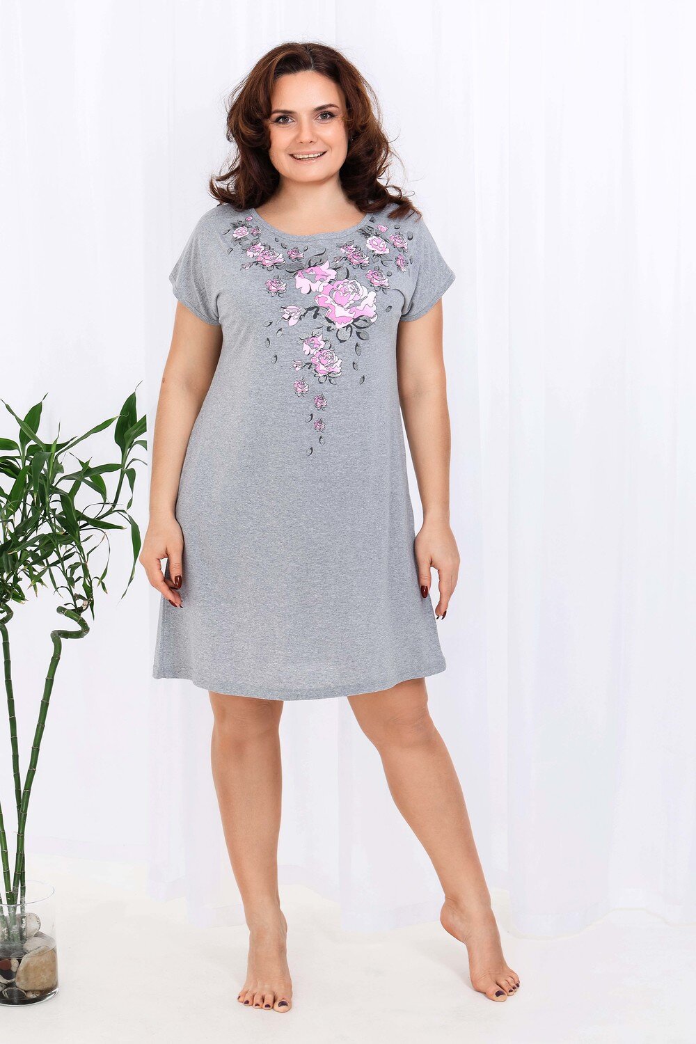 Натали Сорочка 427343 Сорочка Антонина серый