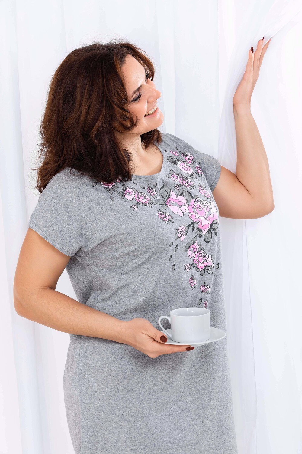 Натали Сорочка 427343 Сорочка Антонина серый