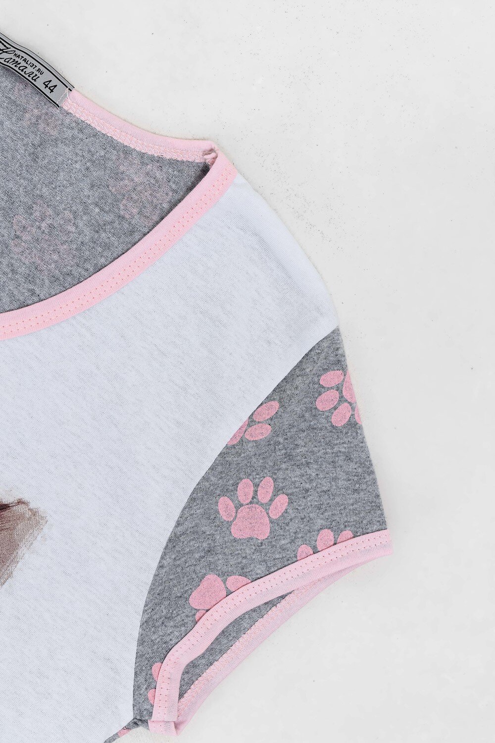 Натали Пижама 427359 Пижама Два котенка бриджи серый