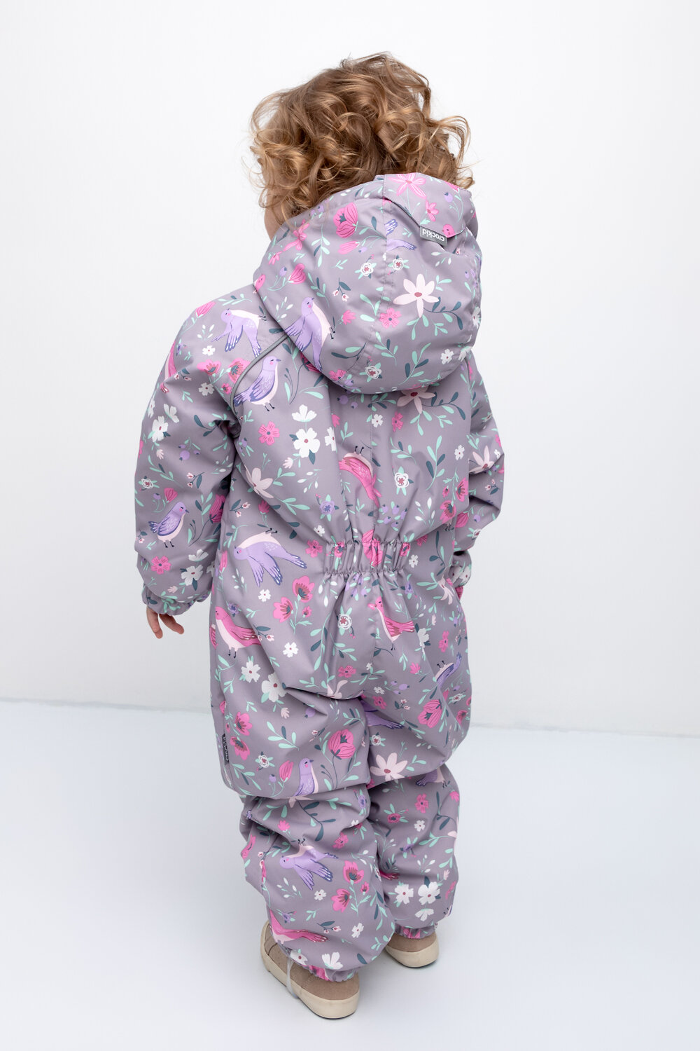 CROCKID Комбинезон 429325 ВК 60085/н/2 ГР серое облако, цветущий сад