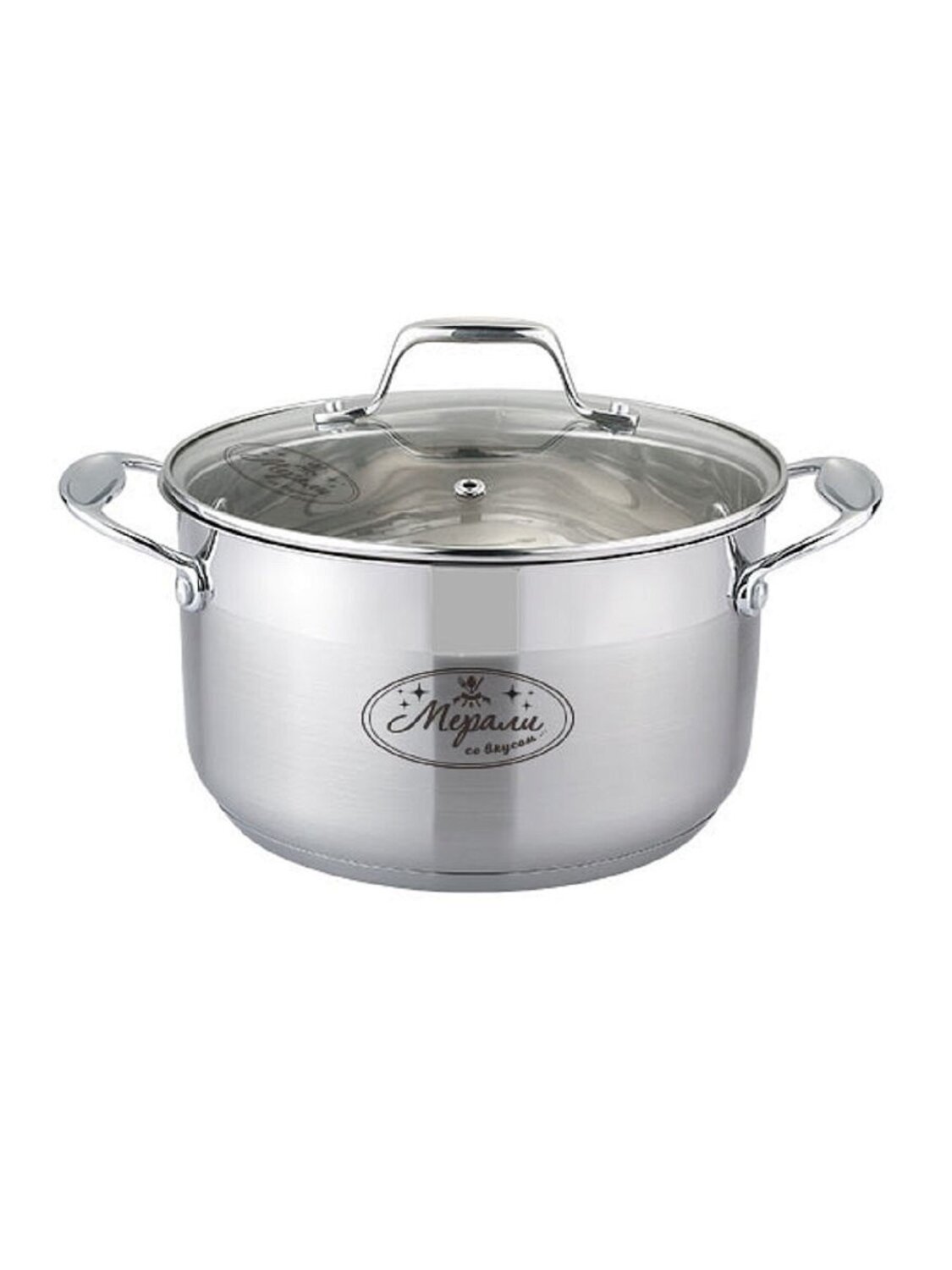 Merali Кастрюля 429837 МФ-25 серебристый;прозрачный