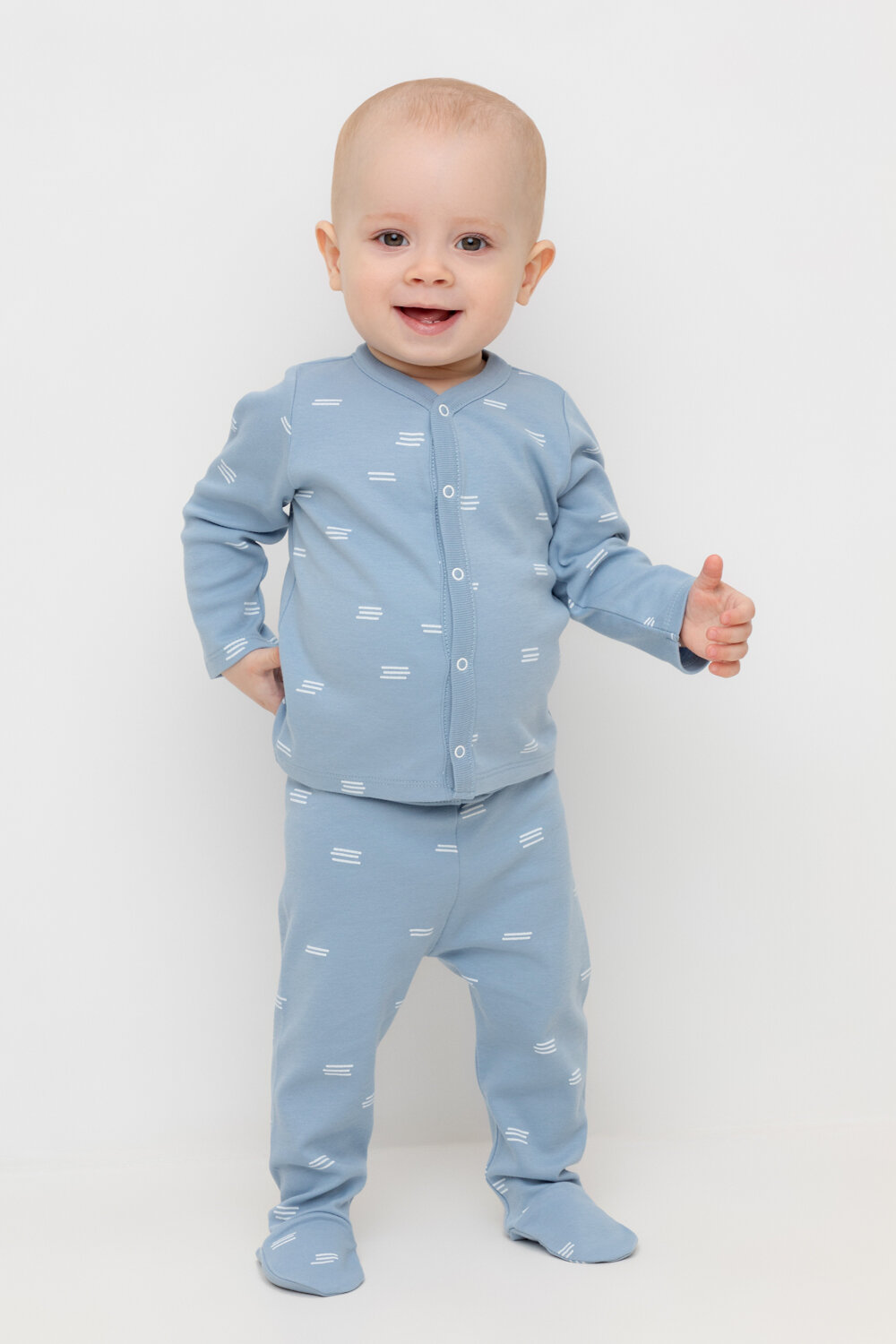 CROCKID Ползунки 431653 К 400220-2уп белые кораблики, штиль