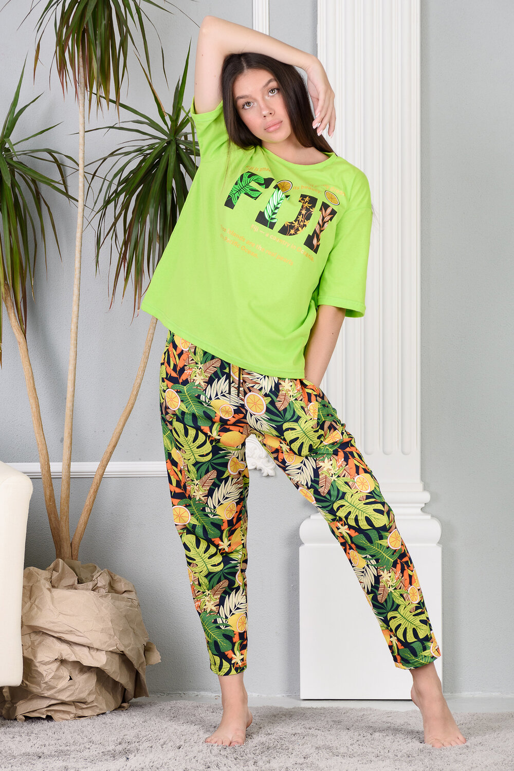 Натали Костюм 431794 Костюм Джен салатовый