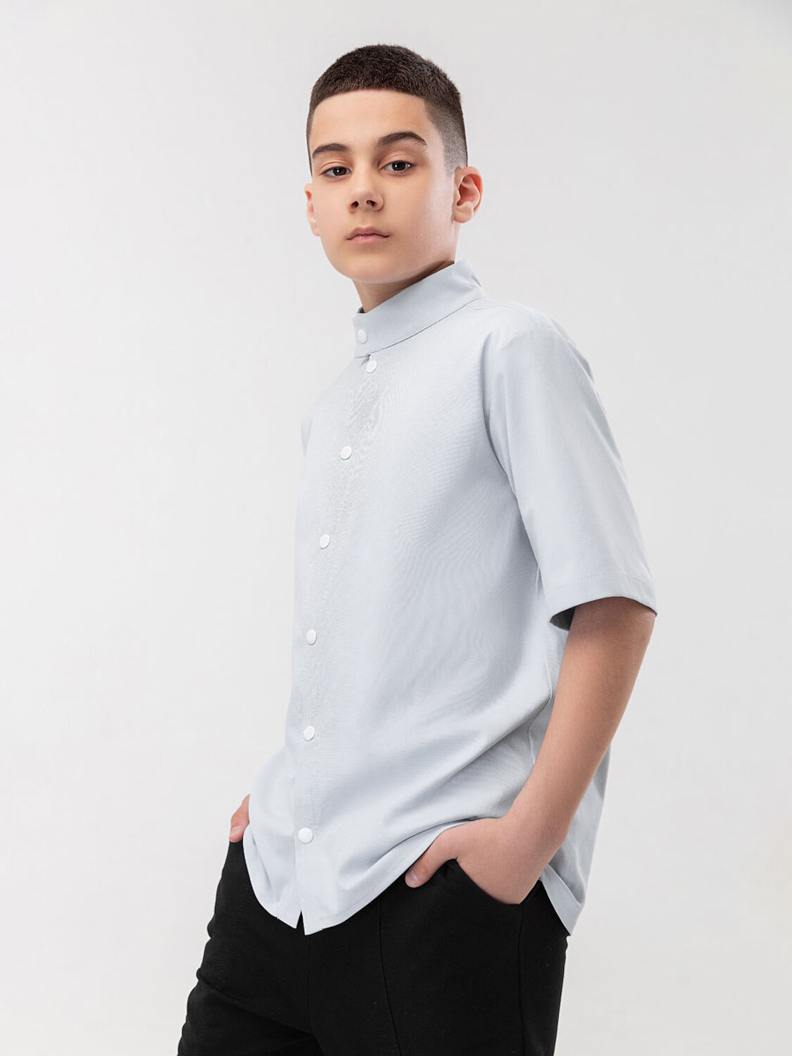 Bodo Рубашка 432697 38-37МU серо-голубой