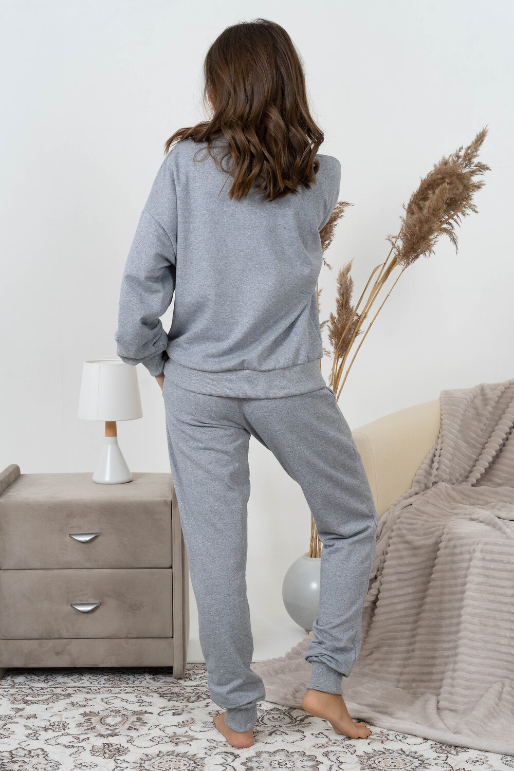 Натали Костюм 434921 Костюм Рождество серый меланж