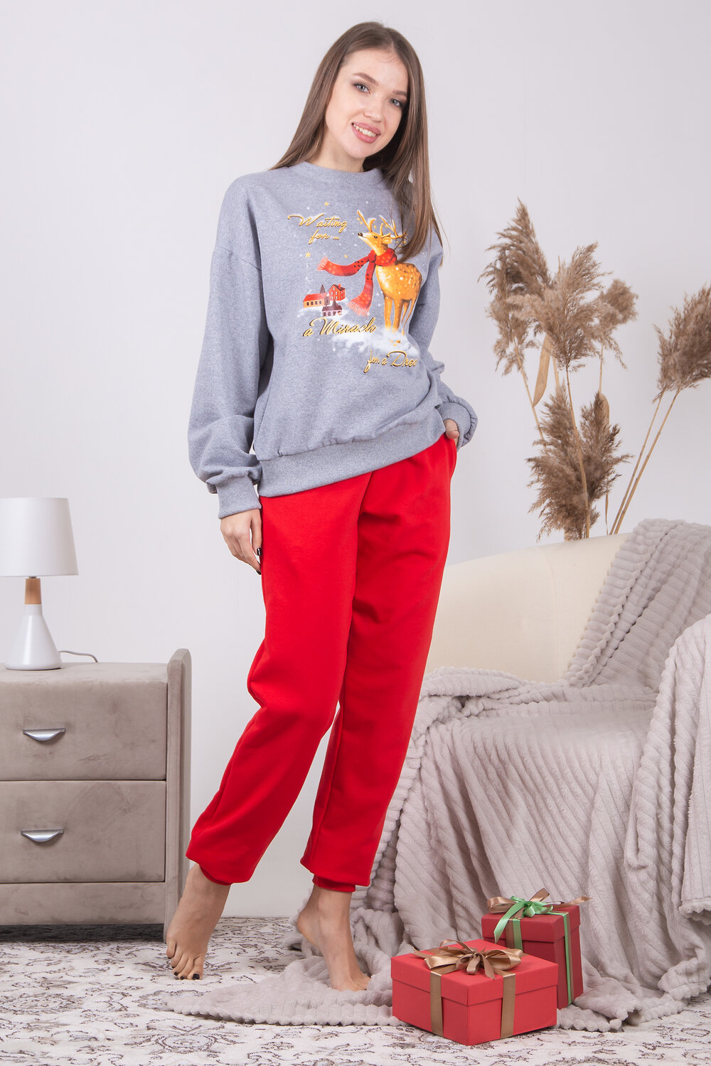 Натали Костюм 434922 Костюм Рождество красный