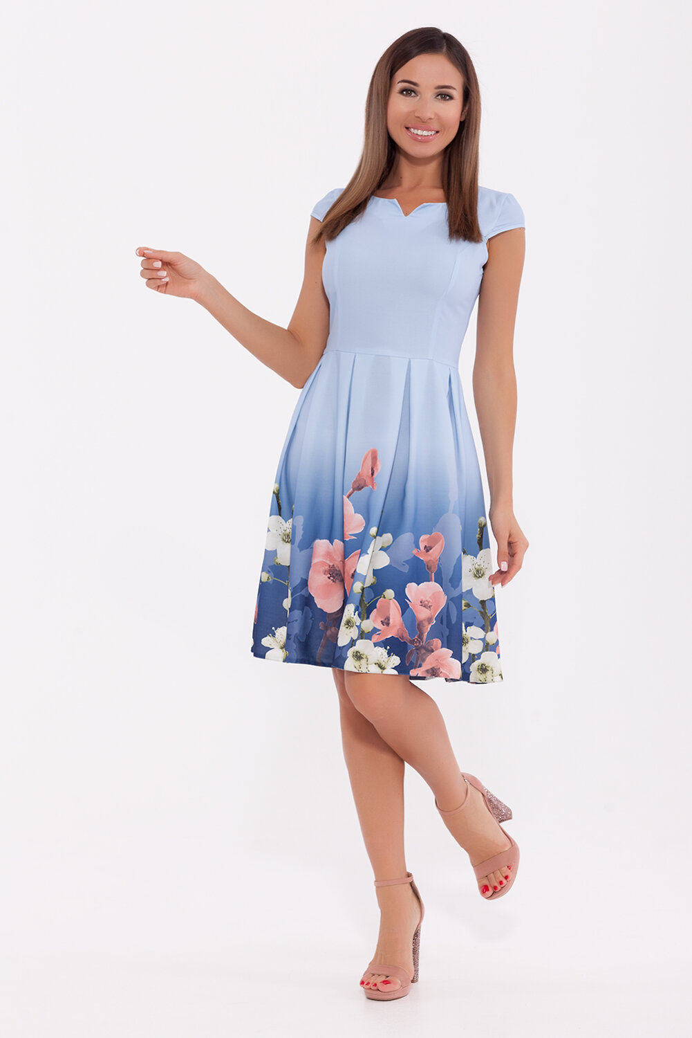 VISERDI Платье 71358 1944-цвт 459950 Голубой/цветы