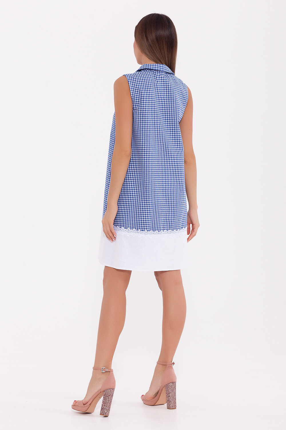 VISERDI Платье 71963 1931-скл 459935 Синяя клетка