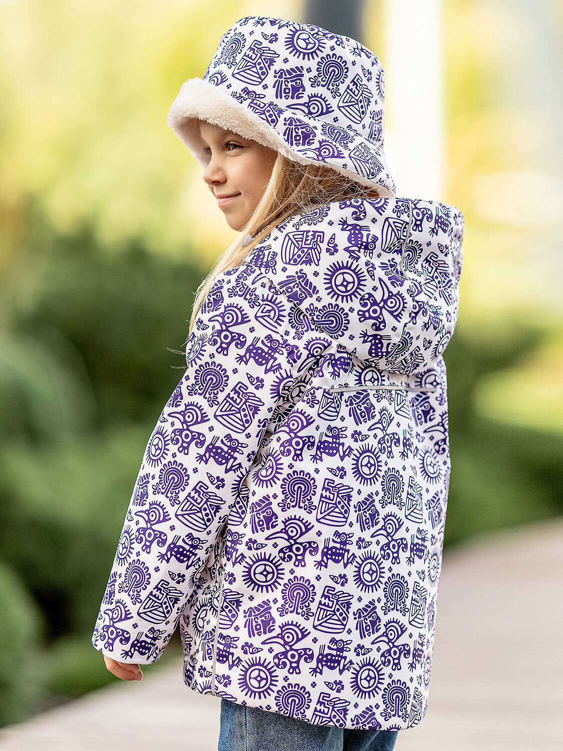 BATIK Парка 447525 526-23в-116-60-2 Принт бежевый