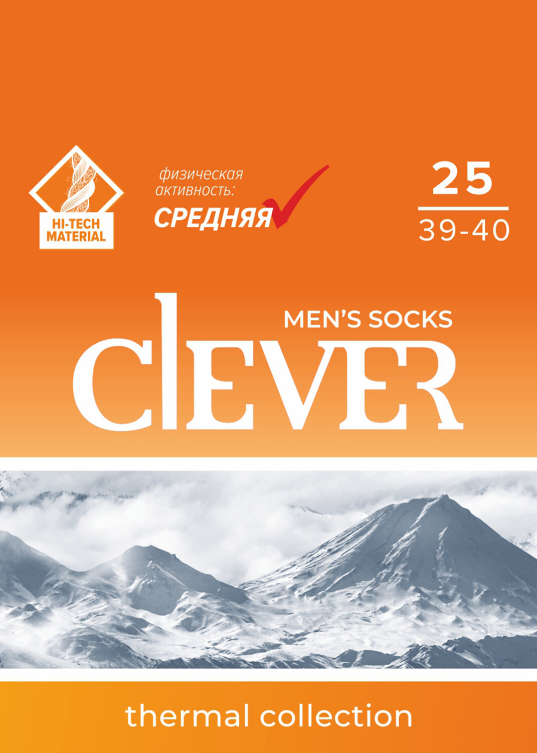 CLEVER Носки 454350 С301П 24 серый
