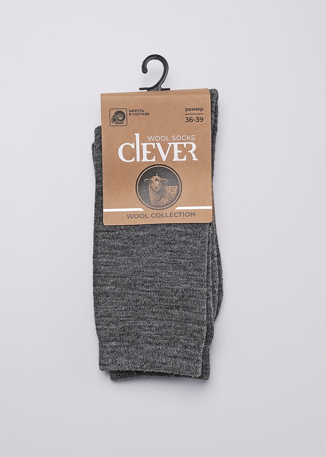 CLEVER Носки 462644 BM760т т.серый меланж