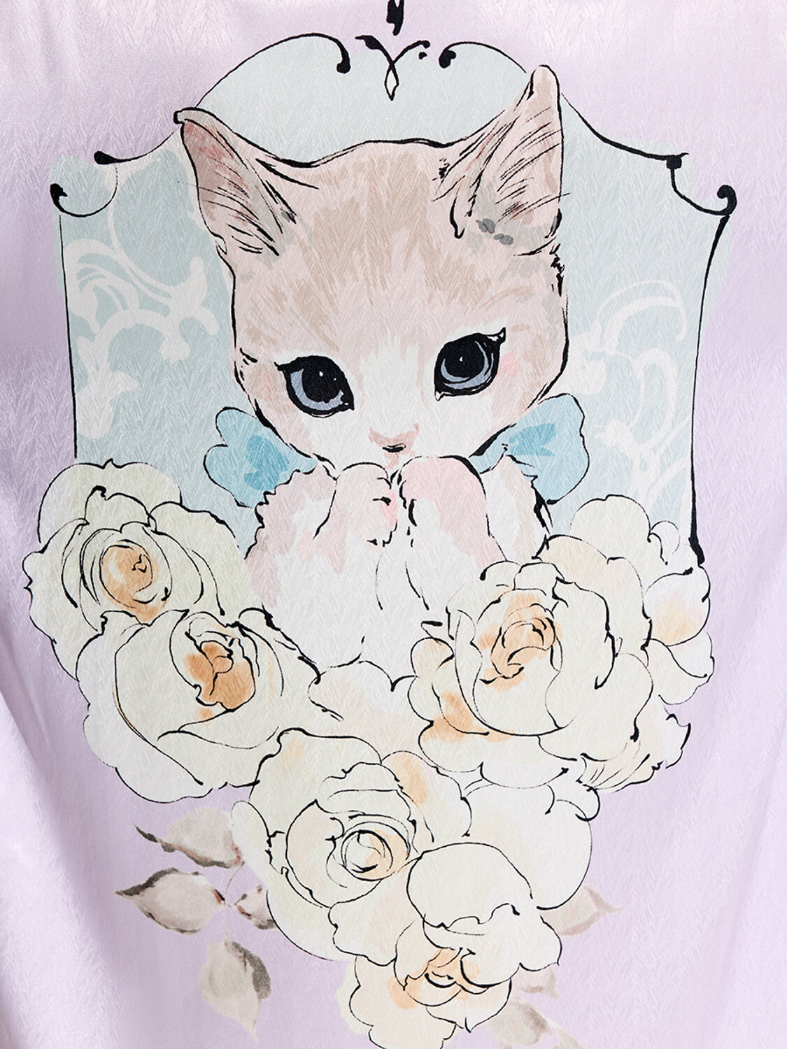 Omsa Рубашка 465966 OmD 0617D CATS Рубашка пижамная OVERSIZE (спущенный рукав 3/4) Perla (Розовый)