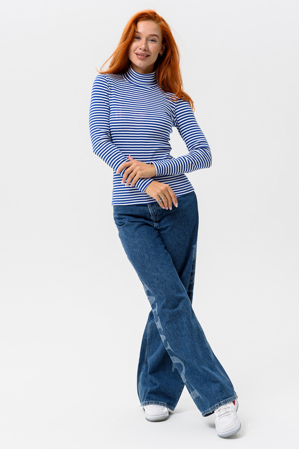 Натали Водолазка 466587 14439 полоса синий-белый