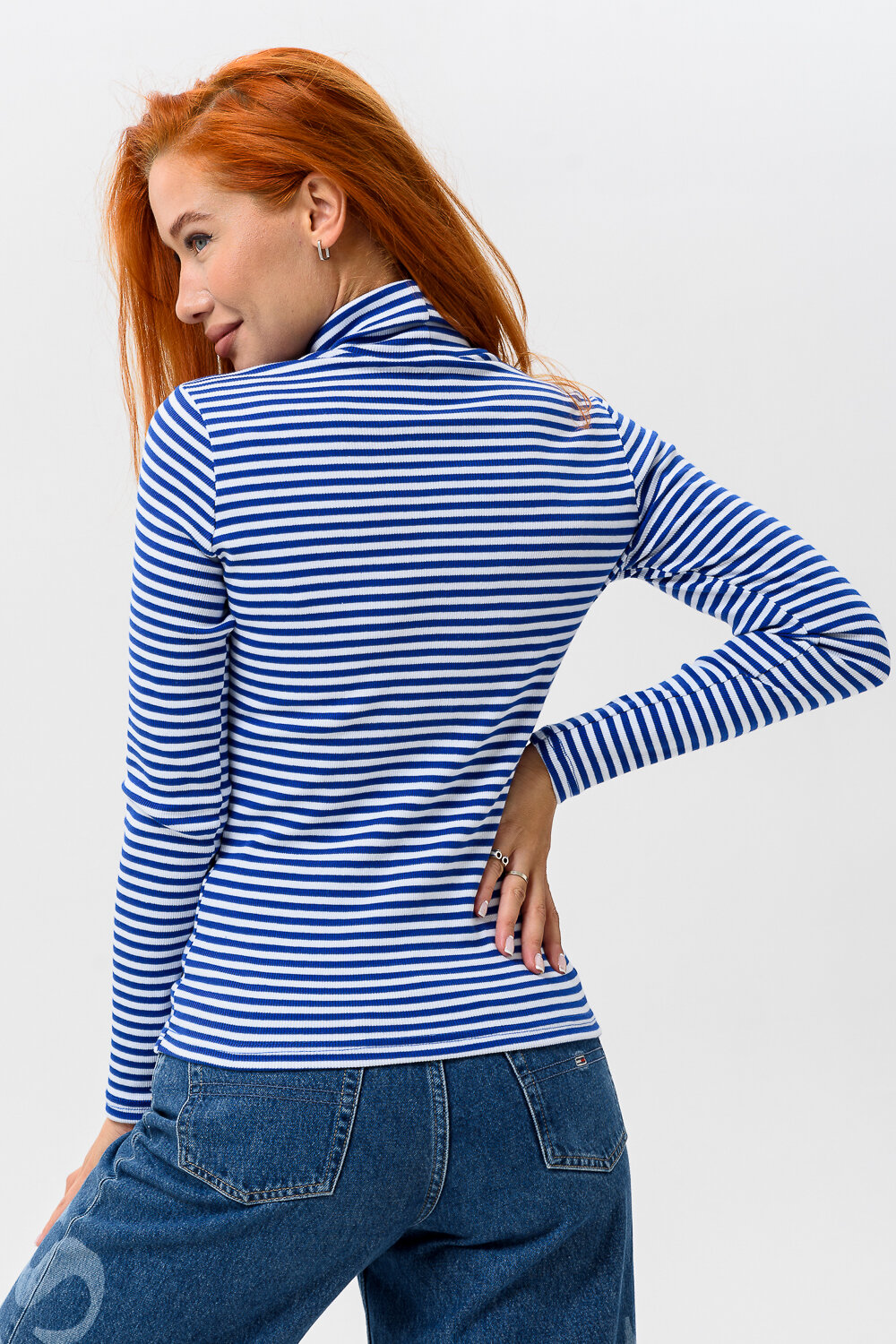 Натали Водолазка 466587 14439 полоса синий-белый