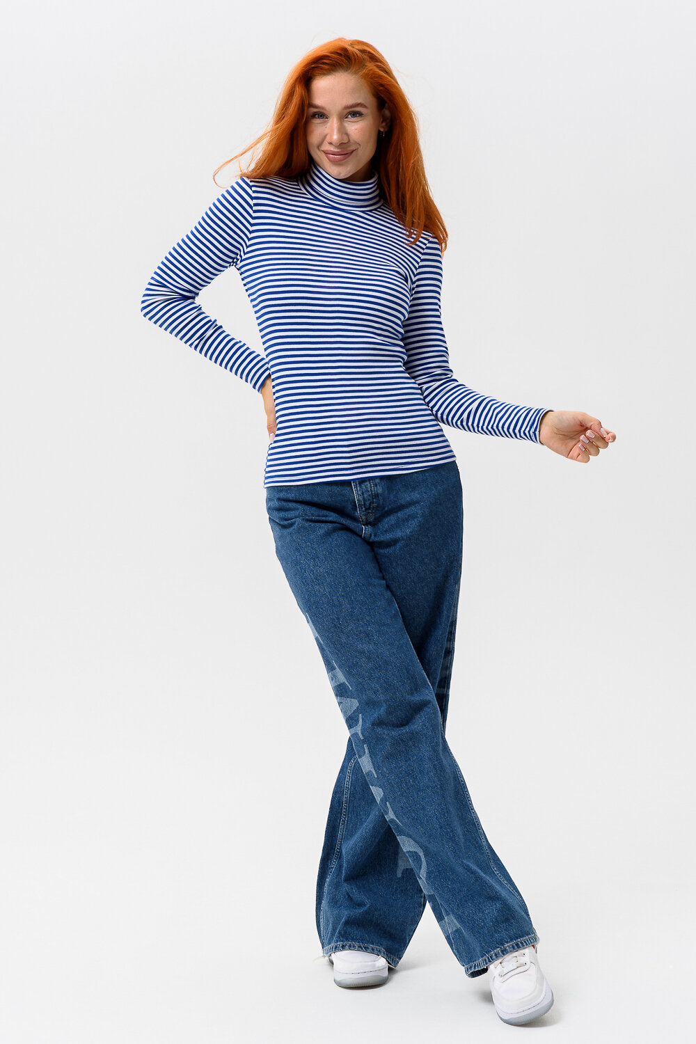 Натали Водолазка 466587 14439 полоса синий-белый