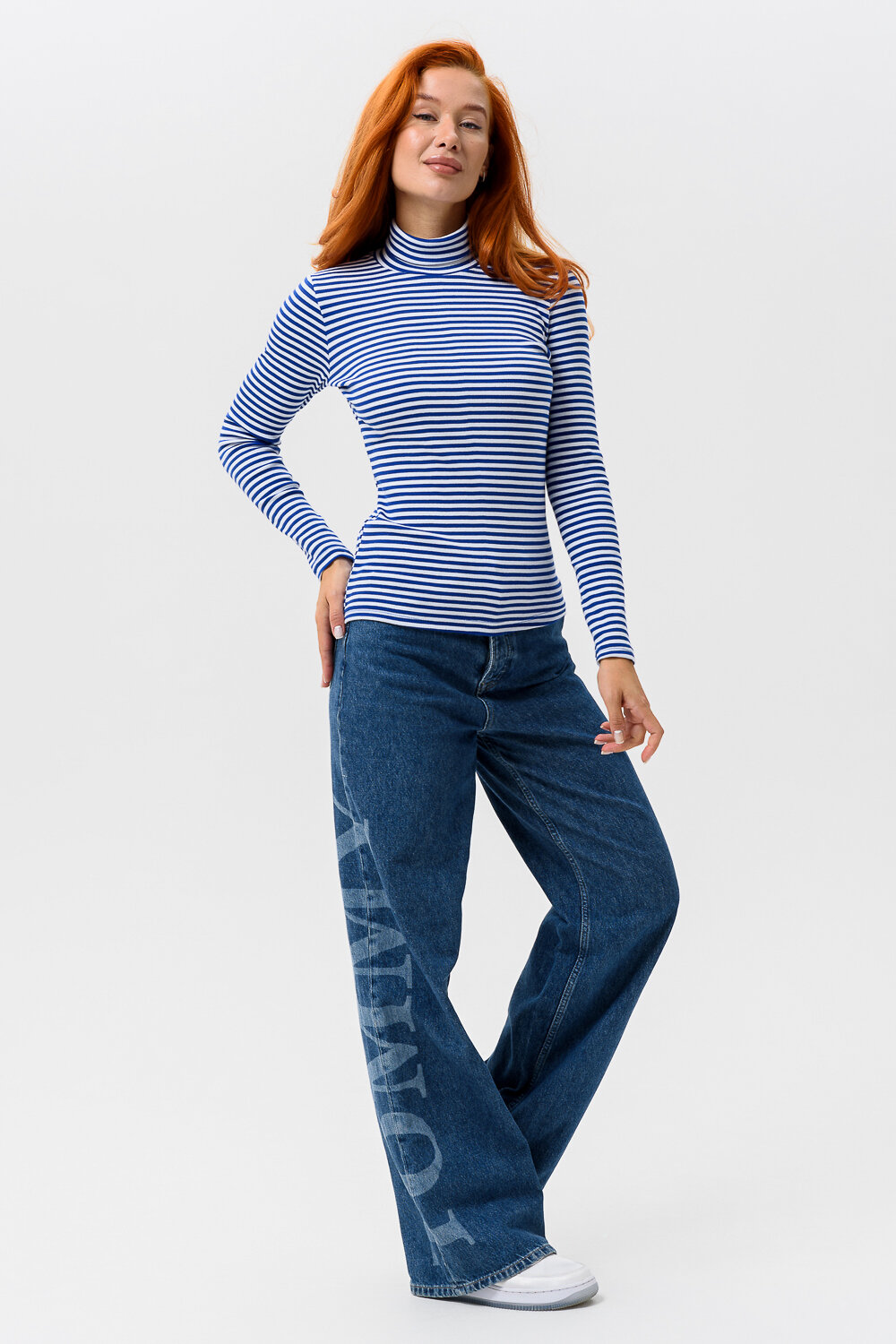 Натали Водолазка 466587 14439 полоса синий-белый
