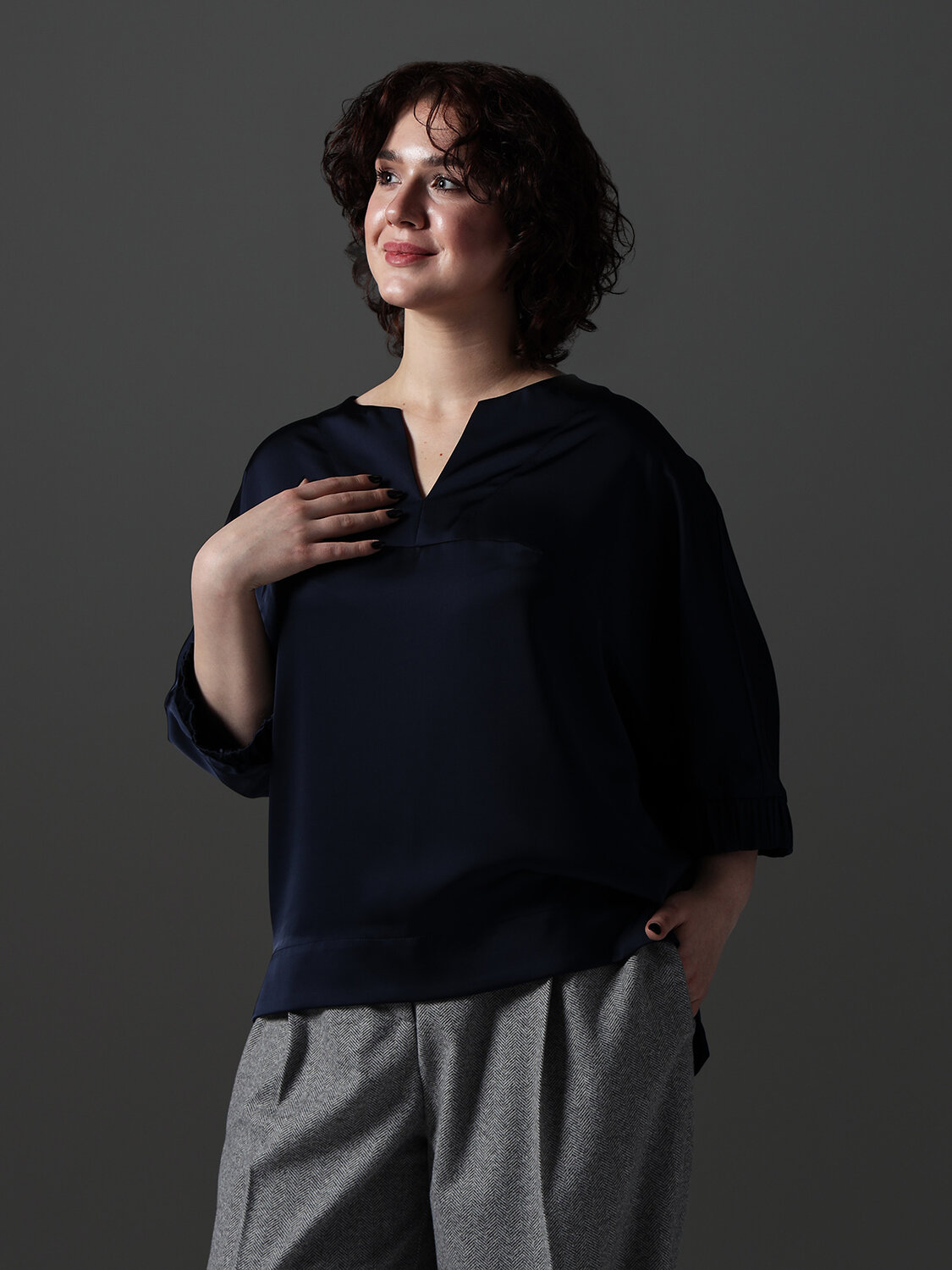 DIMMA Блузка 478028 2519 Темно-синий