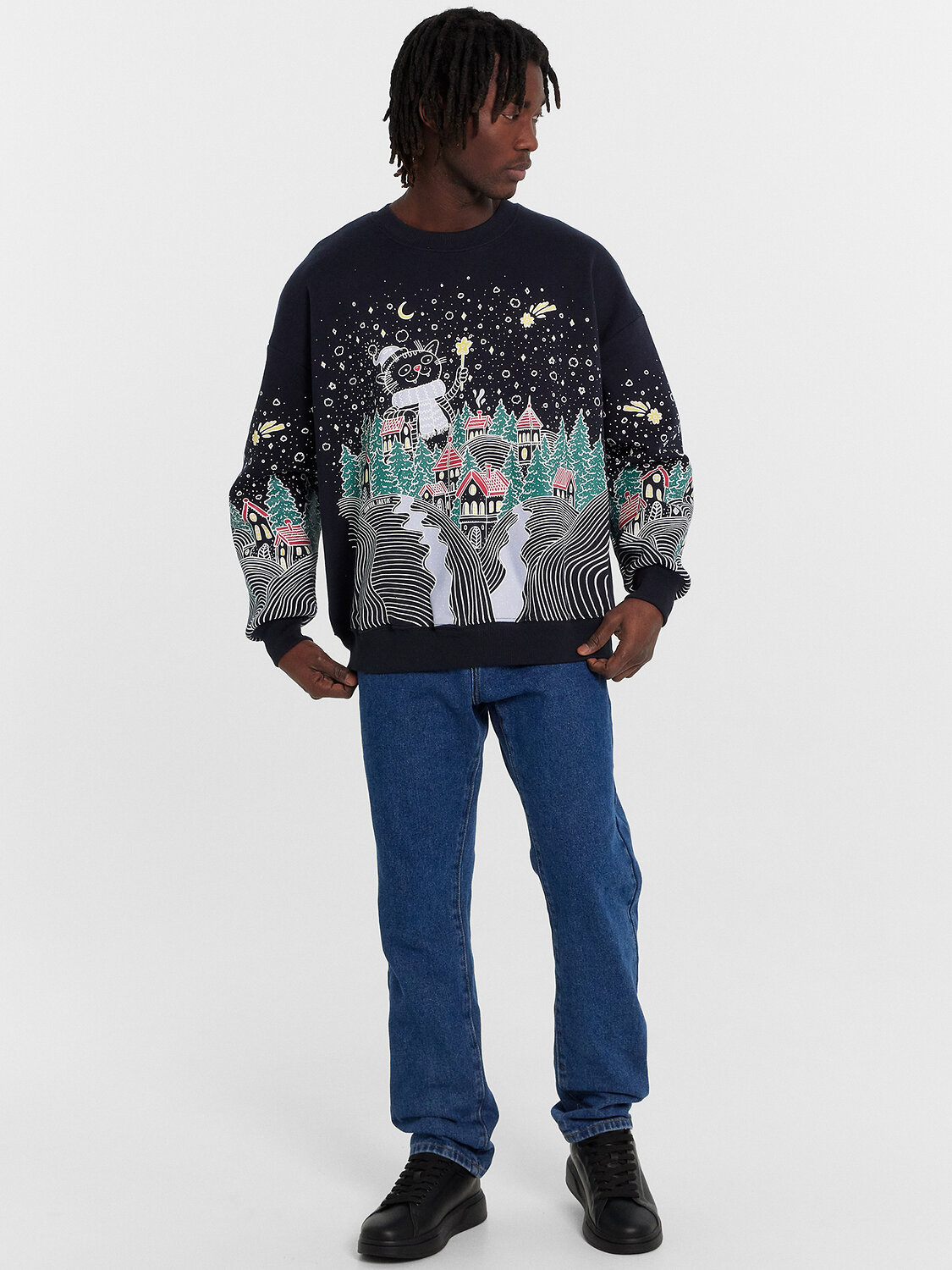 MARK FORMELLE Свитшот 480556 121866/1 неви +печать