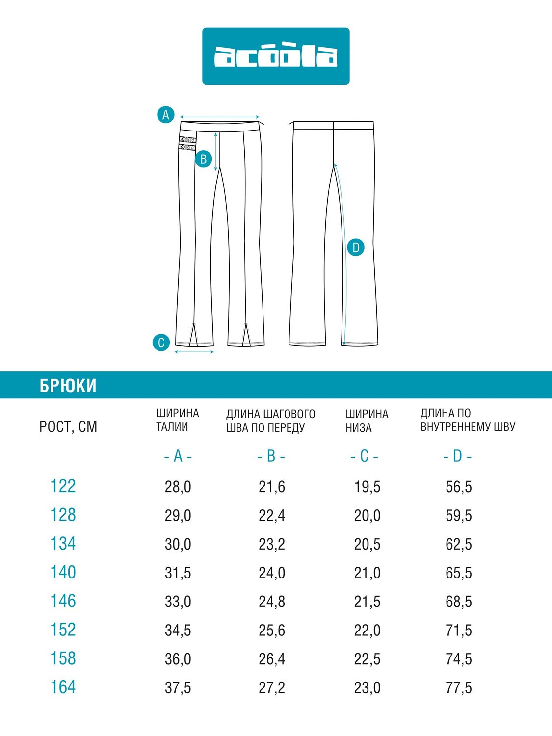 Acoola Брюки 492412 20240160076 черный