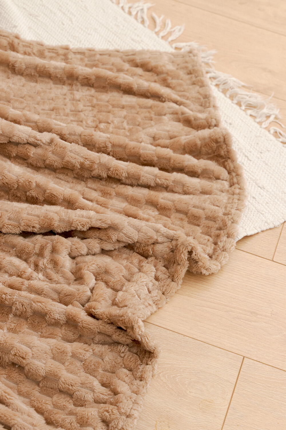 Натали Плед 500759 Плед покрывало Черепаха однотонный велсофт бежевый