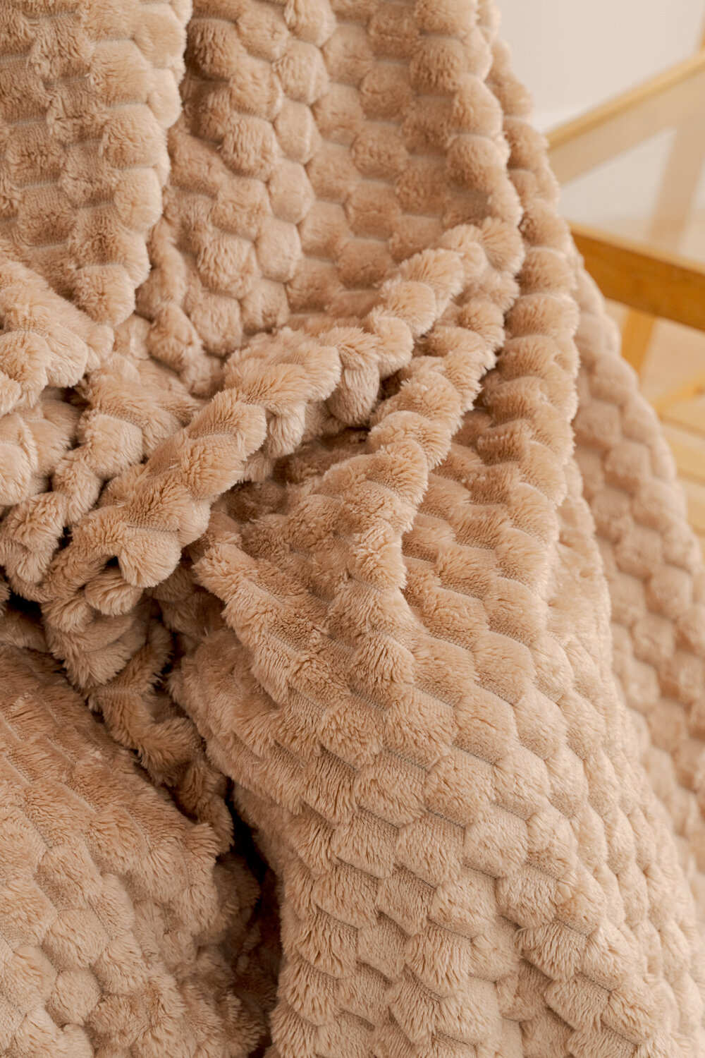 Натали Плед 500759 Плед покрывало Черепаха однотонный велсофт бежевый