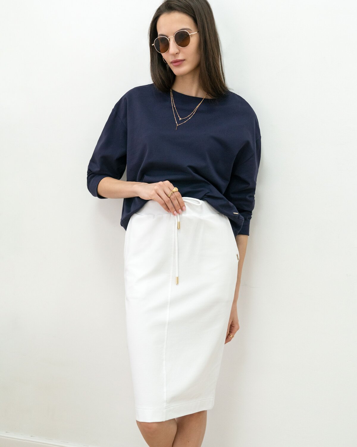 VILATTE Юбка 536075 D46.049 белый