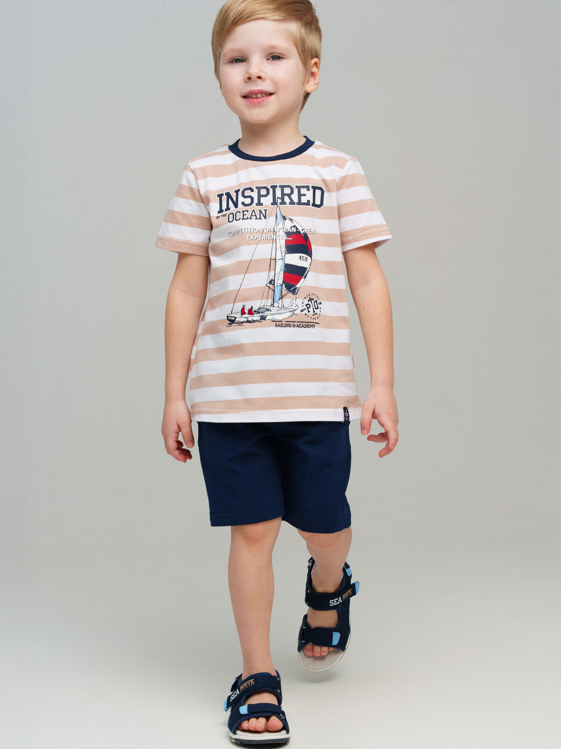 PLAYTODAY Комплект 536837 12512384 тёмно-синий,бежевый,белый