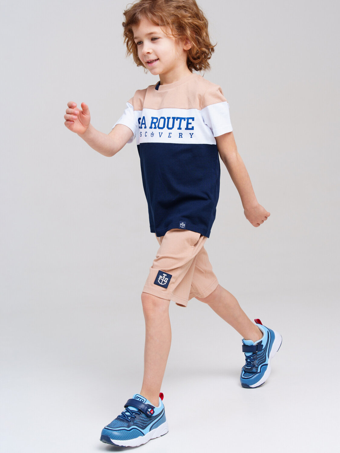 PLAYTODAY Комплект 536872 12512385 бежевый,тёмно-синий,белый