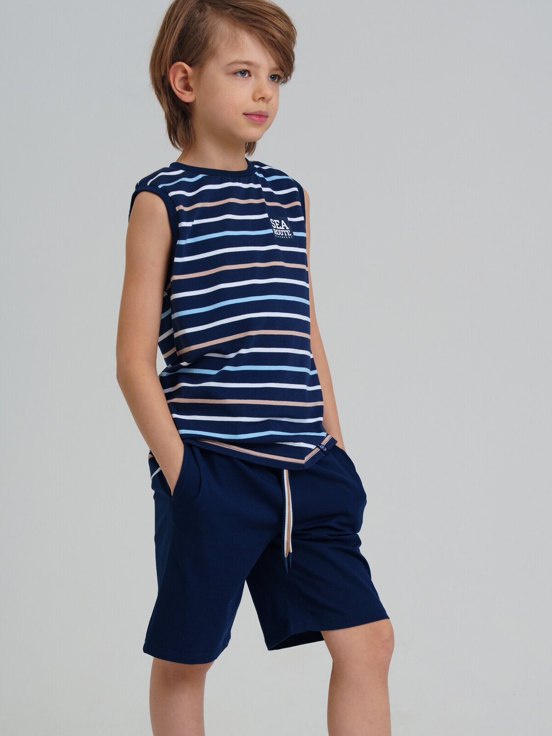 PLAYTODAY Комплект 537686 12511305 тёмно-синий,бежевый,белый