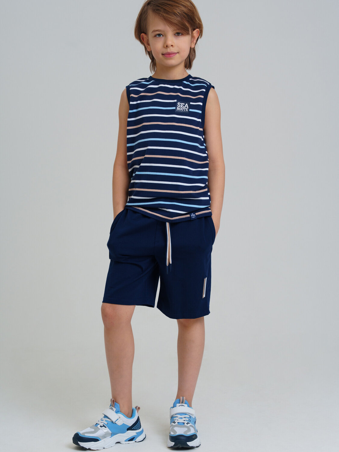 PLAYTODAY Комплект 537686 12511305 тёмно-синий,бежевый,белый