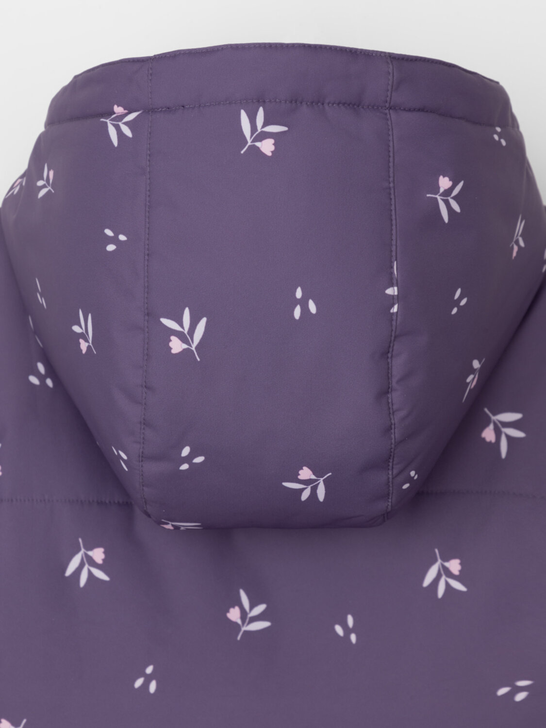 CROCKID Куртка 542259 ВК 38119/н/1 ГР темный баклажан, мини цветы